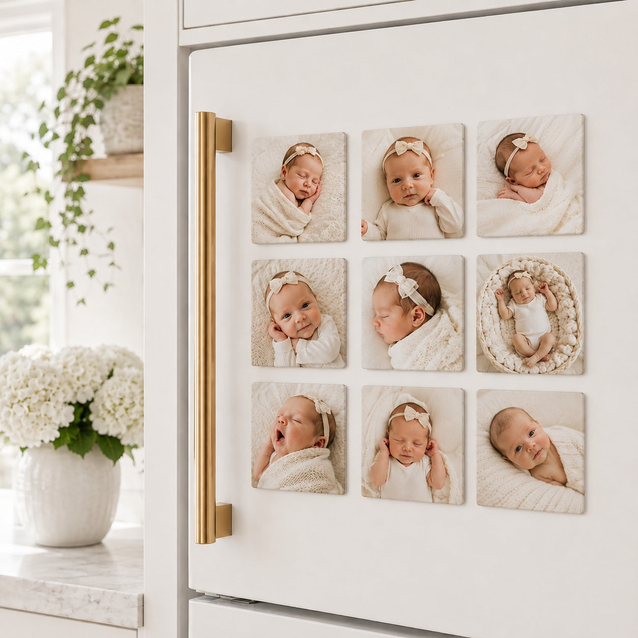 Newborn Magnetic Photo Tile Set
