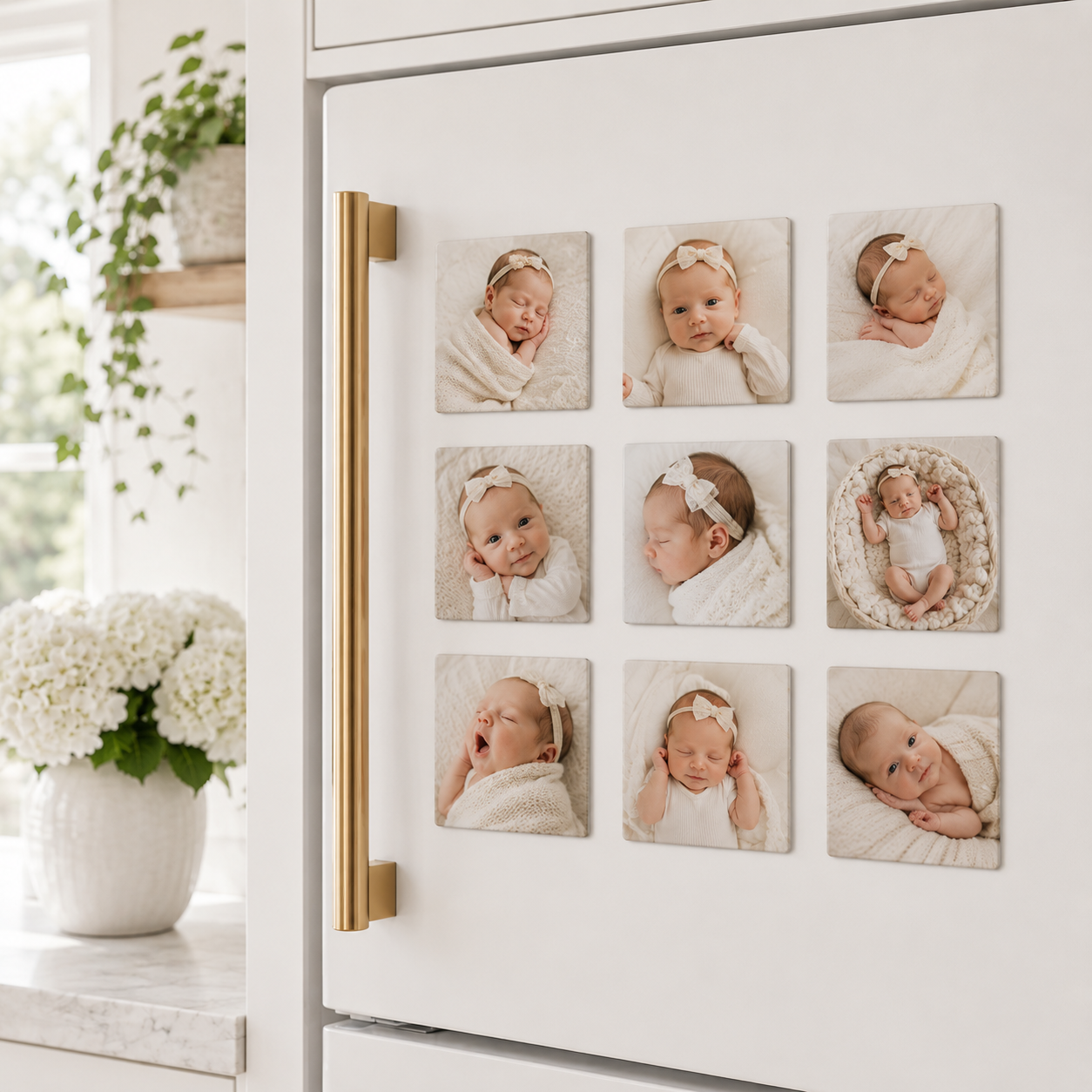 Newborn Magnetic Photo Tile Set