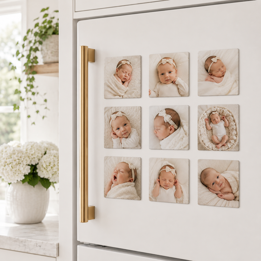 Newborn Magnetic Photo Tile Set